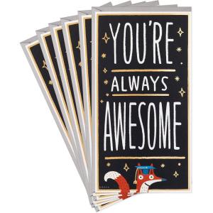 Hallmark Shoebox Funny Graduation Gift Card Holders or Money Holders, You’re Always Awesome (6 Cards with Envelope)(Always Awesome  6 Money Holder Cards)