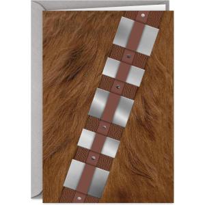 Hallmark Signature Fathers Day Card (Captain America Shield)(Chewbacca Fur)