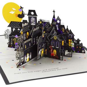 Hallmark Signature Paper Wonder Halloween Pop Up Card (Haunted House),1299HEH4007(Pop Up  Haunted House)