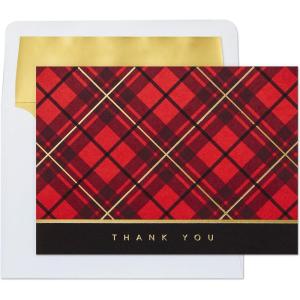Hallmark Thank You Cards, Classic Plaid (10 Cards with Envelopes)(Classic Plaid)
