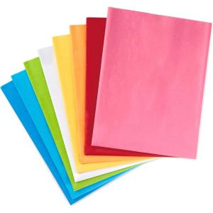 Hallmark Tissue Paper, 120 Sheets (Classic Rainbow, 8 Colors) for Birthdays, Mother’s Day, Graduation, Gift Wrap, Crafts, DIY Paper Flowers, Tassel Garland and More(Bright Rainbow)