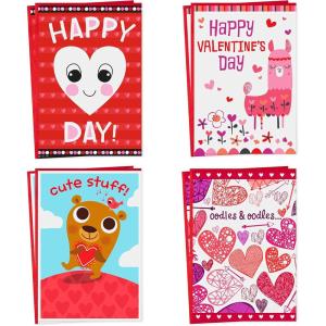 Hallmark Valentines Day Cards for Kids School, Outer Space (8 Classroom Valentines with Envelopes)(Multicolor)
