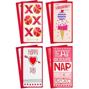 Hallmark Valentines Day Cards for Kids School, Outer Space (8 Classroom Valentines with Envelopes)(XOXO  Ice Cream and Naps  8 Cards with Envelopes)