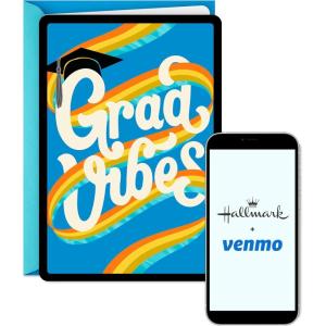 Hallmark and Venmo Graduation Card (Grad Vibes) Send Money to Grad(Grad Vibes  Add Money with Venmo)