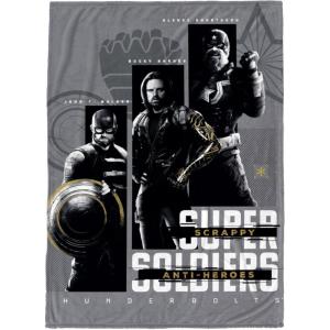 Jay Franco Kids Plush Throw Blanket – Soft & Comfy 50×70 Inches Throw for Couch or Bed – Cozy Home Décor for Living Room & Bedroom, Multi – Rainbow Brite(Grey – Thunderbolts)