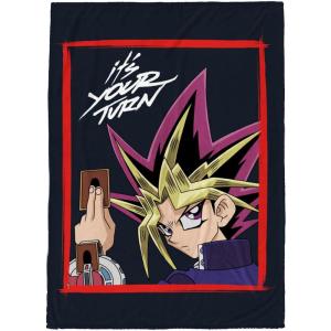 Jay Franco Kids Plush Throw Blanket – Soft & Comfy 50×70 Inches Throw for Couch or Bed – Cozy Home Décor for Living Room & Bedroom, Multi – Rainbow Brite(Black – Yu Gi Oh!)