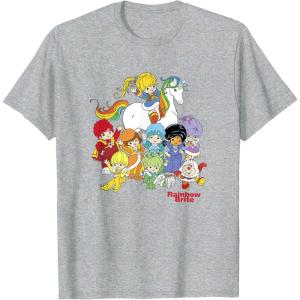 Rainbow Brite & Friends Vintage Color Kids And Sprites Group T-Shirt(Heather Grey)