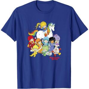 Rainbow Brite & Friends Vintage Color Kids And Sprites Group T-Shirt(Royal Blue)