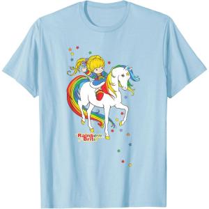 Rainbow Brite & Starlite Best Friends Vintage Sparkle Duo T-Shirt(Baby Blue)
