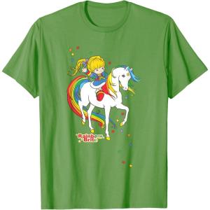 Rainbow Brite & Starlite Best Friends Vintage Sparkle Duo T-Shirt(Grass Green)