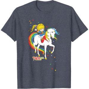 Rainbow Brite & Starlite Best Friends Vintage Sparkle Duo T-Shirt(Heather Blue)