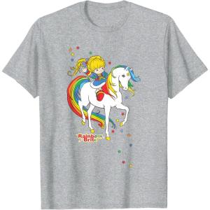 Rainbow Brite & Starlite Best Friends Vintage Sparkle Duo T-Shirt(Heather Grey)