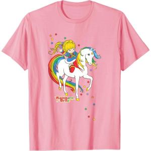 Rainbow Brite & Starlite Best Friends Vintage Sparkle Duo T-Shirt(Pink)