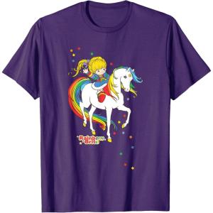 Rainbow Brite & Starlite Best Friends Vintage Sparkle Duo T-Shirt(Purple)