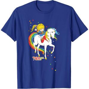 Rainbow Brite & Starlite Best Friends Vintage Sparkle Duo T-Shirt(Royal Blue)