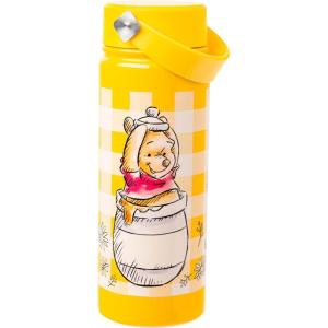Silver Buffalo Rainbow Brite Stainless Steel Water Bottle with Swivel Handle, 20 Ounces(Winnie the Pooh)