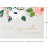Hallmark Funeral Thank You Cards Assortment, Gold Foil Flowers (50 Thank You for Your Sympathy Cards with Envelopes)