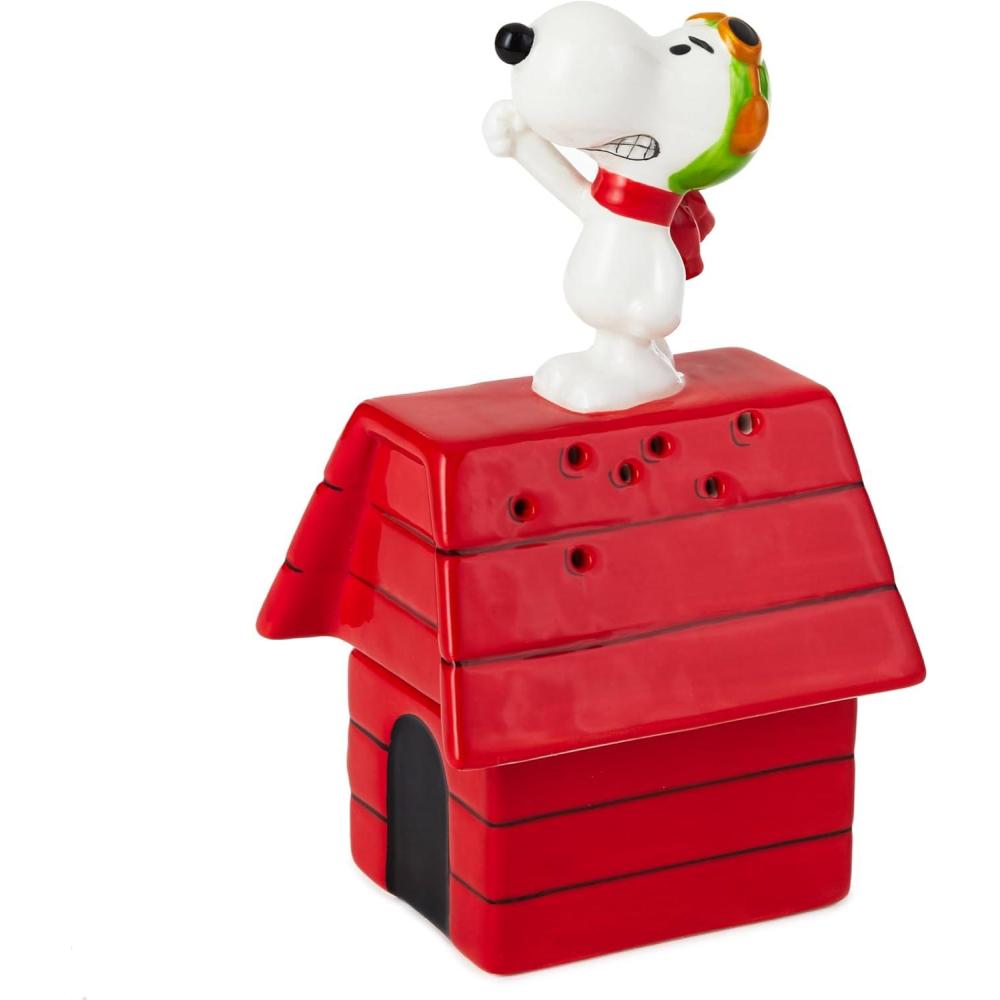 imageHallmark Peanuts Stacked Salt and Pepper Shakers Set of 2 Flying Ace Snoopy Gift for Mom Nana Fans