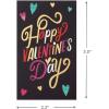 Hallmark Mini Valentines Day Cards for Kids School, Gold Foil Happy Hearts (18 Classroom Valentines with Envelopes)(Gold Foil Happy Heart Folded Mini Valentines)