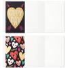 Hallmark Mini Valentines Day Cards for Kids School, Gold Foil Happy Hearts (18 Classroom Valentines with Envelopes)(Gold Foil Happy Heart Folded Mini Valentines)