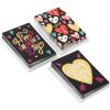 Hallmark Mini Valentines Day Cards for Kids School, Gold Foil Happy Hearts (18 Classroom Valentines with Envelopes)(Gold Foil Happy Heart Folded Mini Valentines)