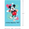 Hallmark Mini Valentines Day Cards for Kids School, Gold Foil Happy Hearts (18 Classroom Valentines with Envelopes)(Mickey and Minnie Folded Mini Valentines)