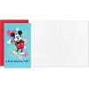 Hallmark Mini Valentines Day Cards for Kids School, Gold Foil Happy Hearts (18 Classroom Valentines with Envelopes)(Mickey and Minnie Folded Mini Valentines)