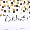 Hallmark Party Invitations (Let’s Celebrate with Gold and Black Dots, Pack of 20)