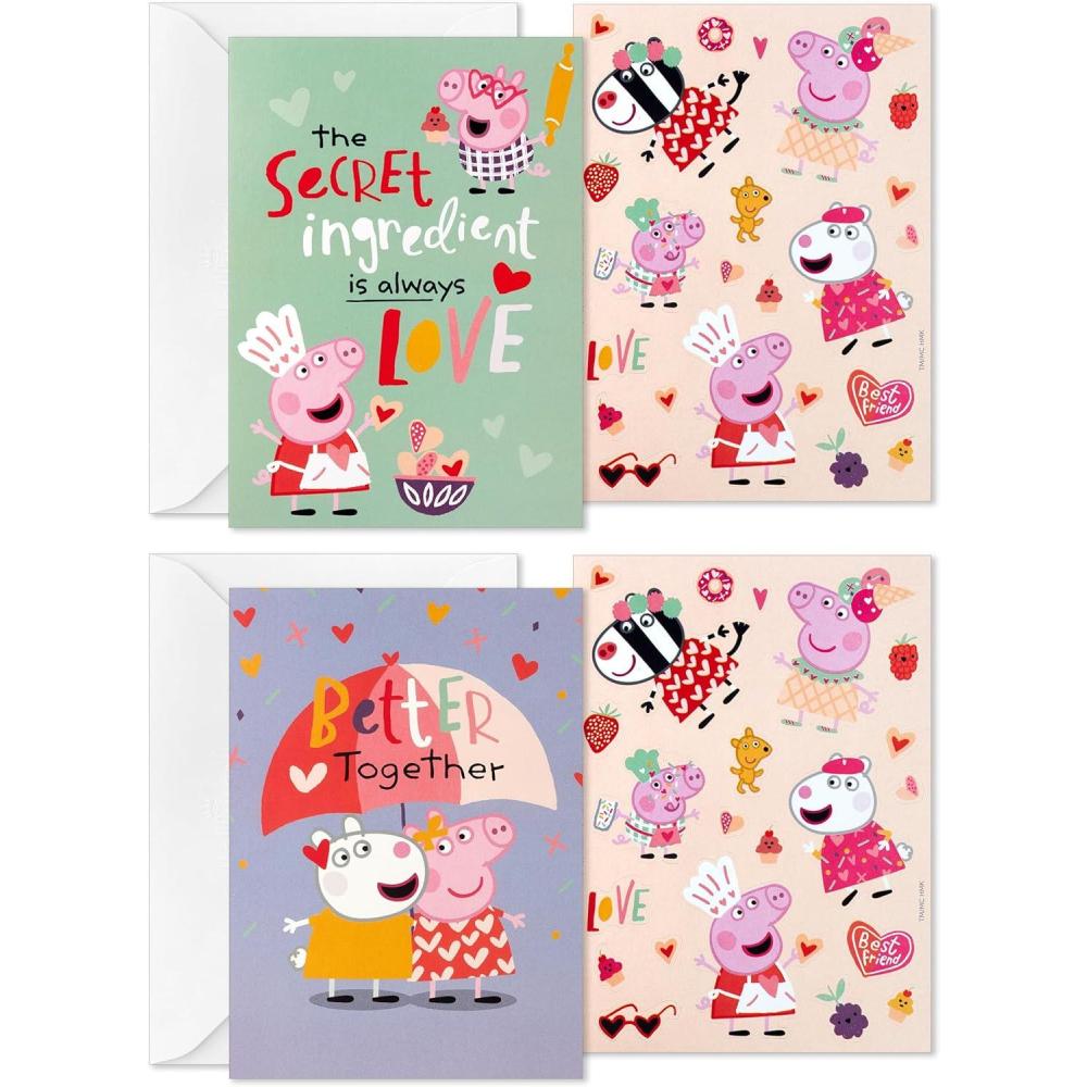 imageHallmark Avengers Valentines Day Cards and Stickers for Kids School 24 Classroom Valentines with EnvelopesPeppa Pig Valentines with Stickers