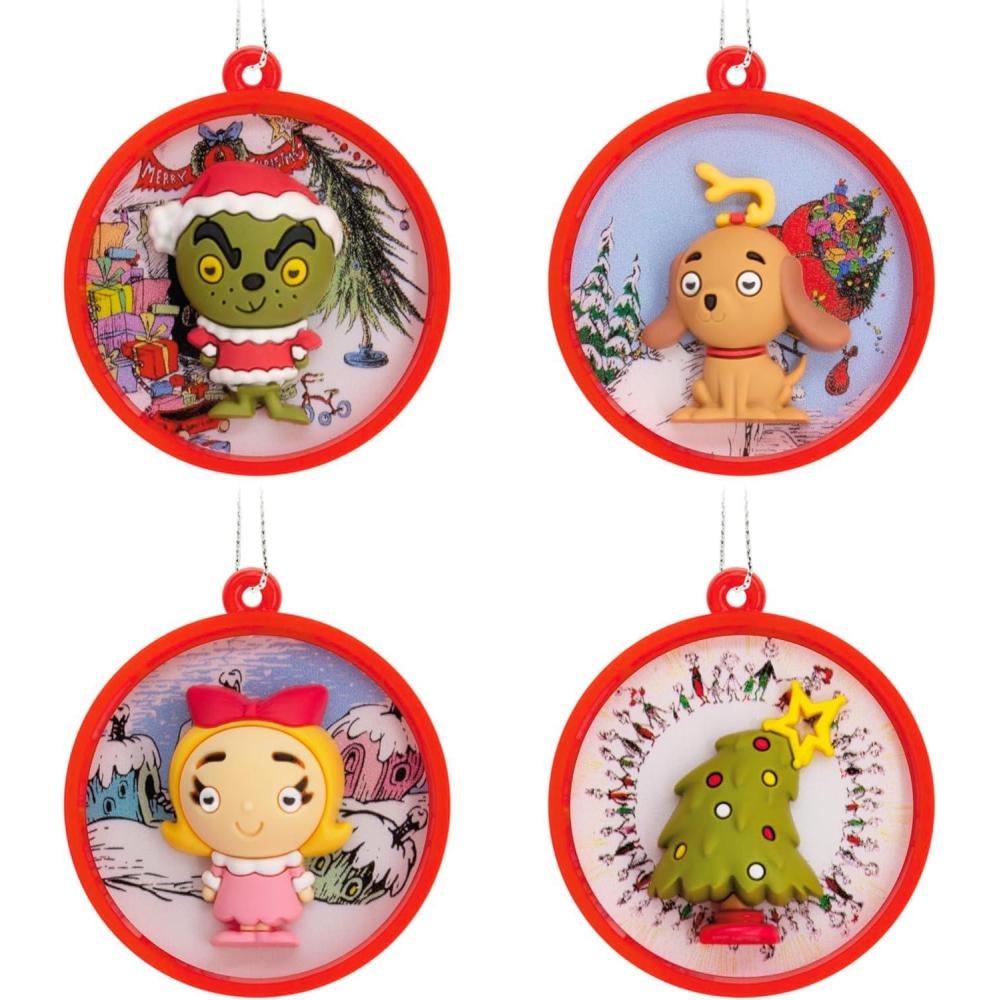 imageHallmark Dr Seusss How The Grinch Stole Christmas Mini Christmas Tree Topper and Ornaments Set of 5Set of 4