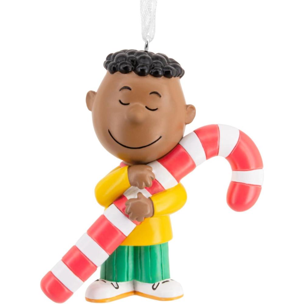 imageHallmark Peanuts Franklin with Candy Cane Christmas Ornament Gifts for Peanuts Fans