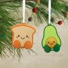 Hallmark Better Together Avocado and Toast Magnetic Christmas Ornaments, Set of 2(Avocado and Toast)