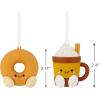 Hallmark Better Together Hot Cocoa and Marshmallow Magnetic Christmas Ornaments, Set of 2(Donut & Festive Drink)