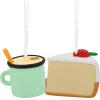 Hallmark Better Together Hot Cocoa and Marshmallow Magnetic Christmas Ornaments, Set of 2(Fruitcake & Eggnog)