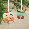 Hallmark Better Together Hot Cocoa and Marshmallow Magnetic Christmas Ornaments, Set of 2(Fruitcake & Eggnog)
