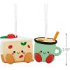 Hallmark Better Together Hot Cocoa and Marshmallow Magnetic Christmas Ornaments, Set of 2(Fruitcake & Eggnog)