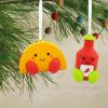 Hallmark Better Together Hot Cocoa and Marshmallow Magnetic Christmas Ornaments, Set of 2(Taco & Hot Sauce)