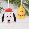 Hallmark Better Together Peanuts Holiday Snoopy and Woodstock Magnetic Christmas Ornaments, Set of 2, Gifts for Peanuts Fans