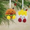 Hallmark Better Together Pizza and Ranch Dressing Magnetic Christmas Ornaments, Set of 2(Burger & Fries)