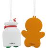 Hallmark Better Together Popcorn & Slushie Magnetic Christmas Ornaments for Tree, Set of 2(Gingerbread & Milk)
