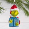 Hallmark Dr. Seuss’s How The Grinch Stole Christmas! Grinch with Present Christmas Ornament, Blown Glass