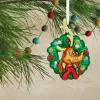 Hallmark Dr. Seuss’s How The Grinch Stole Christmas! Max with Presents Christmas Ornament, Blown Glass(Max in Wreath)