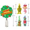 Hallmark Dr. Seuss’s How The Grinch Stole Christmas! Mini Christmas Tree Topper and Ornaments, Set of 5(Mini Tree Topper)