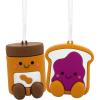Hallmark Better Together Avocado and Toast Magnetic Christmas Ornaments, Set of 2(Peanut Butter & Jelly)