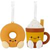 Hallmark Better Together Hot Cocoa and Marshmallow Magnetic Christmas Ornaments, Set of 2(Donut & Festive Drink)