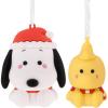 Hallmark Better Together Peanuts Holiday Snoopy and Woodstock Magnetic Christmas Ornaments, Set of 2, Gifts for Peanuts Fans