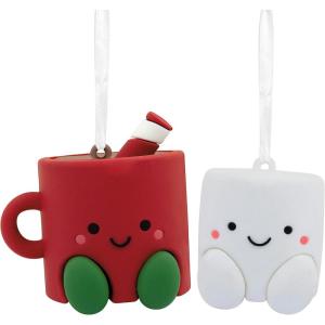 Hallmark Better Together Hot Cocoa and Marshmallow Magnetic Christmas Ornaments, Set of 2(Hot Cocoa & Marshmallow)