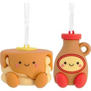 Hallmark Better Together Hot Cocoa and Marshmallow Magnetic Christmas Ornaments, Set of 2(Pancakes & Syrup)