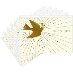 Hallmark Mahogany Boxed Christmas Cards, 12 Cards and Envelopes (Unity, Peace, Love)(Peace On Earth)