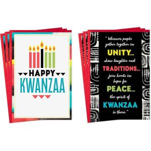 Hallmark Mahogany Kwanzaa Cards Assortment (6 Cards with Envelopes)